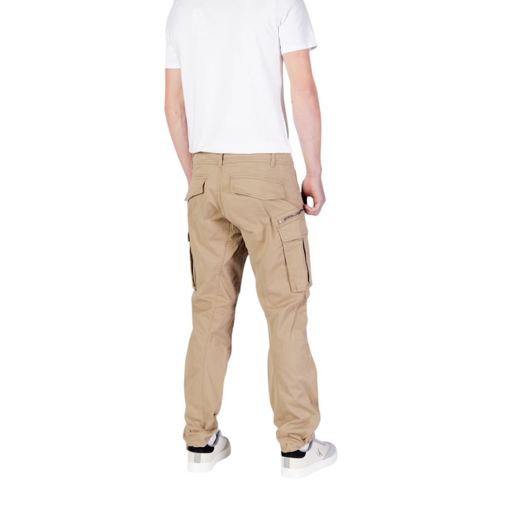 Replay Beige Cotton Relaxed Fit Jeans