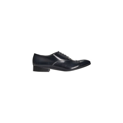 Roberto Pepe Luxury Blue Calfskin Men Loafer in elegant design with genuine leather, side view