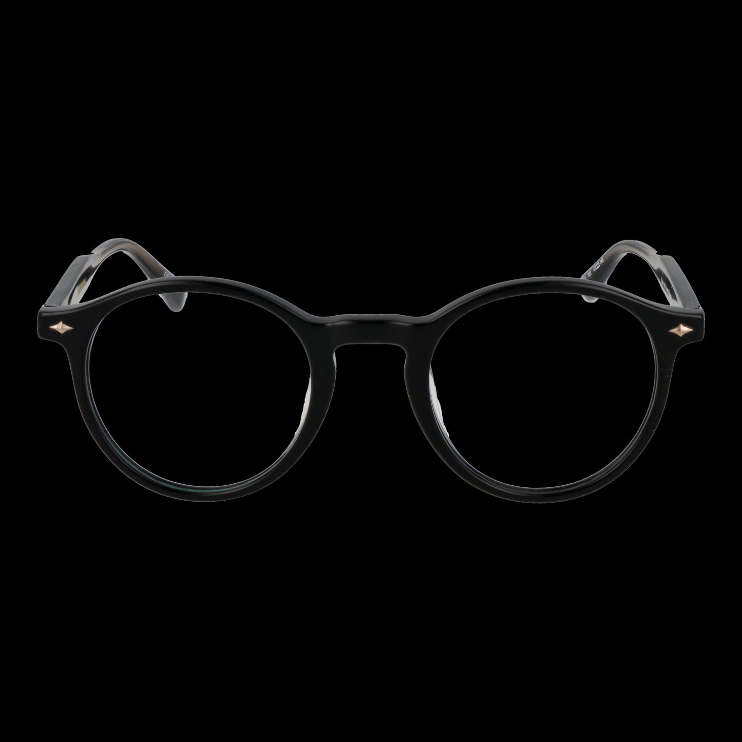 SCOTCH & SODA MOD. SS3039 54001 stylish lady's round black eyeglasses on a black background