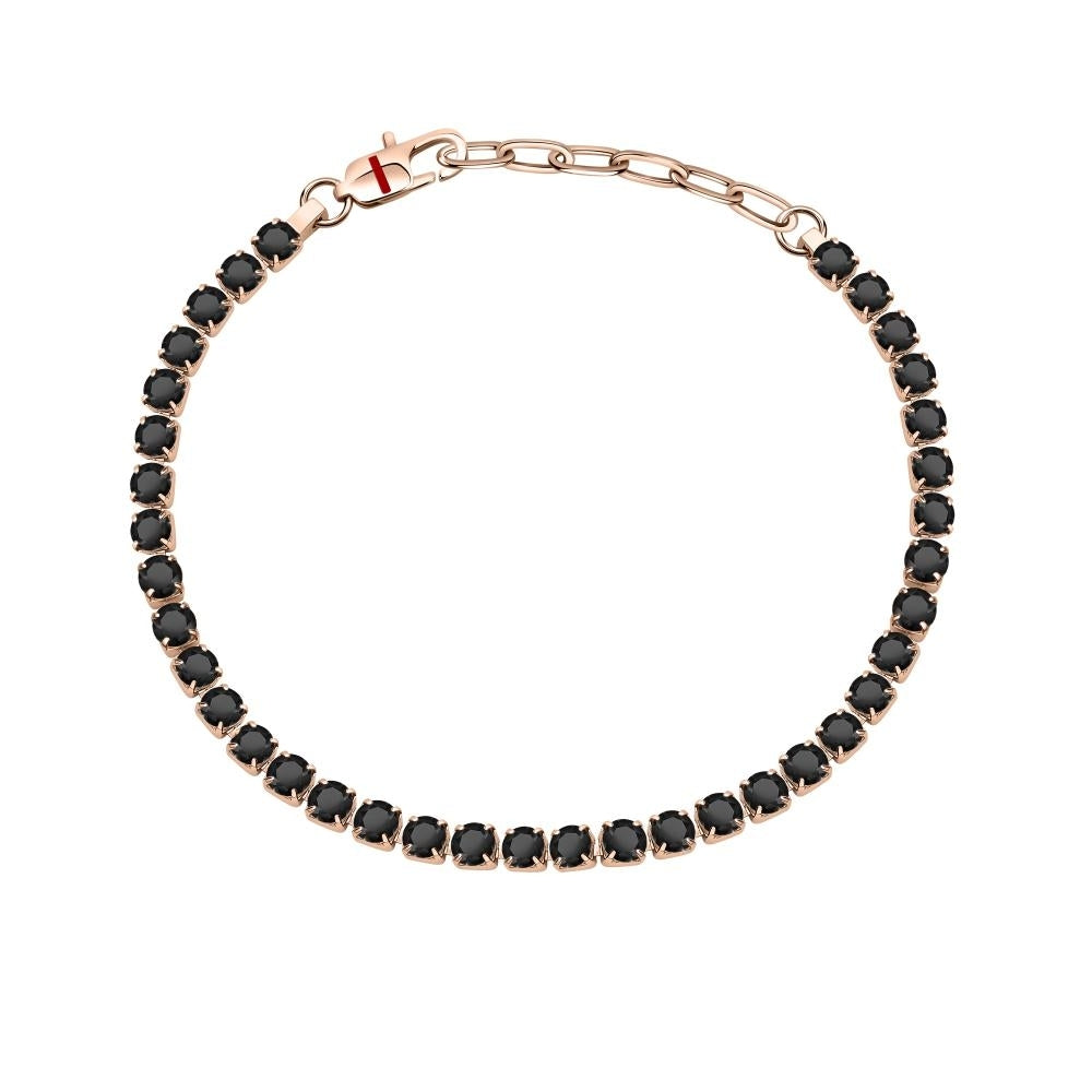 SECTOR MOD. SANN43 gent's silver bracelet with black stones