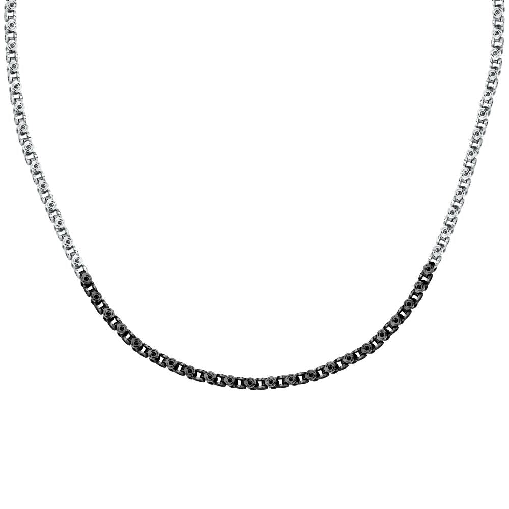 SECTOR MOD. SZS92 silver necklace for gent, stylish and elegant design, perfect for any occasion.