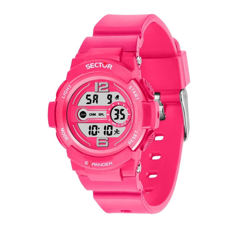 SECTOR Mod. EX-16 ladies wristwatch, vibrant pink design, digital display, women's fashion accessory, elegant watch for women.