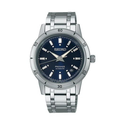 SEIKO PRESAGE MOD. STYLE '60 Automatic watch with stainless steel bracelet and blue dial