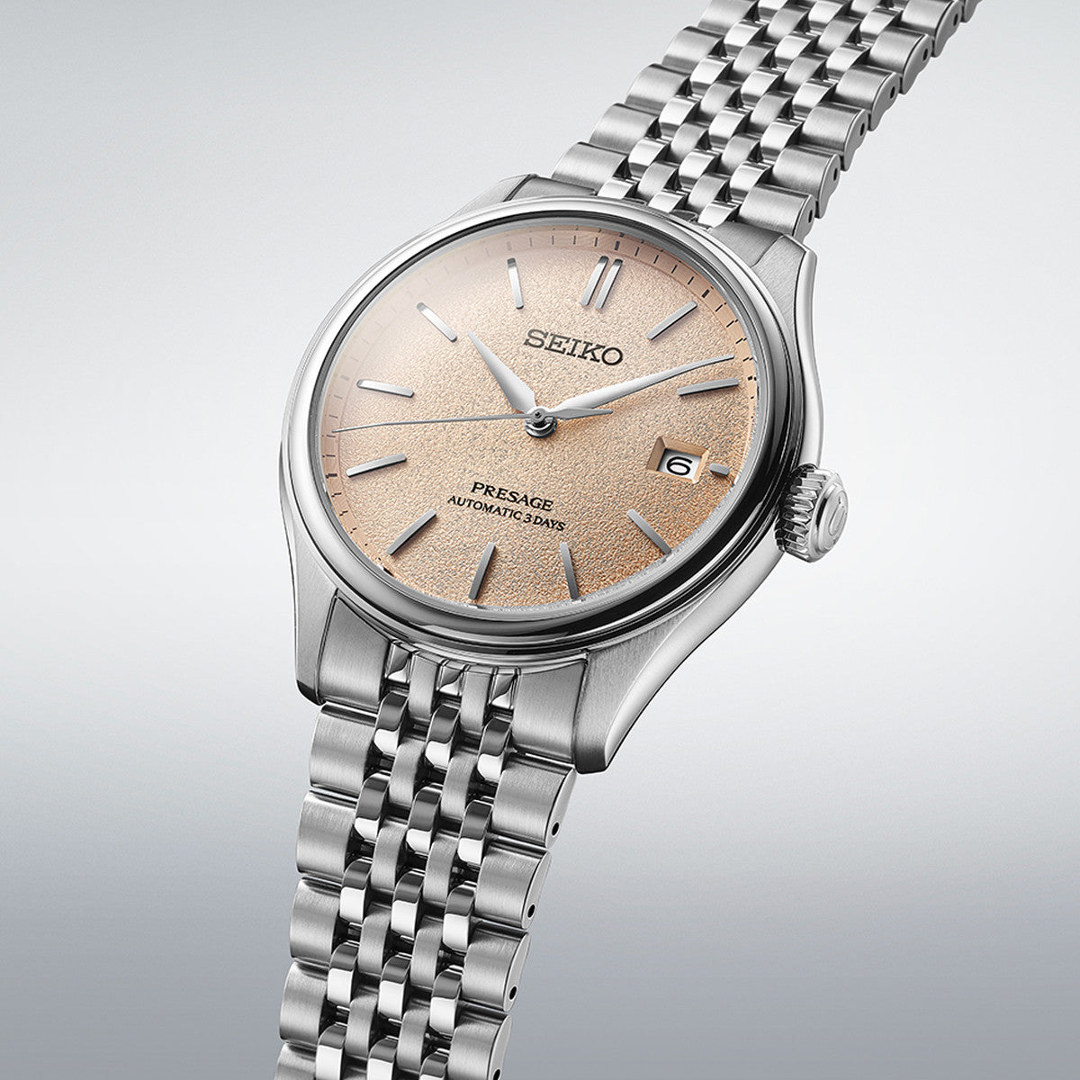 SEIKO PRESAGE Mod. CLASSIC watch with silver band and elegant design