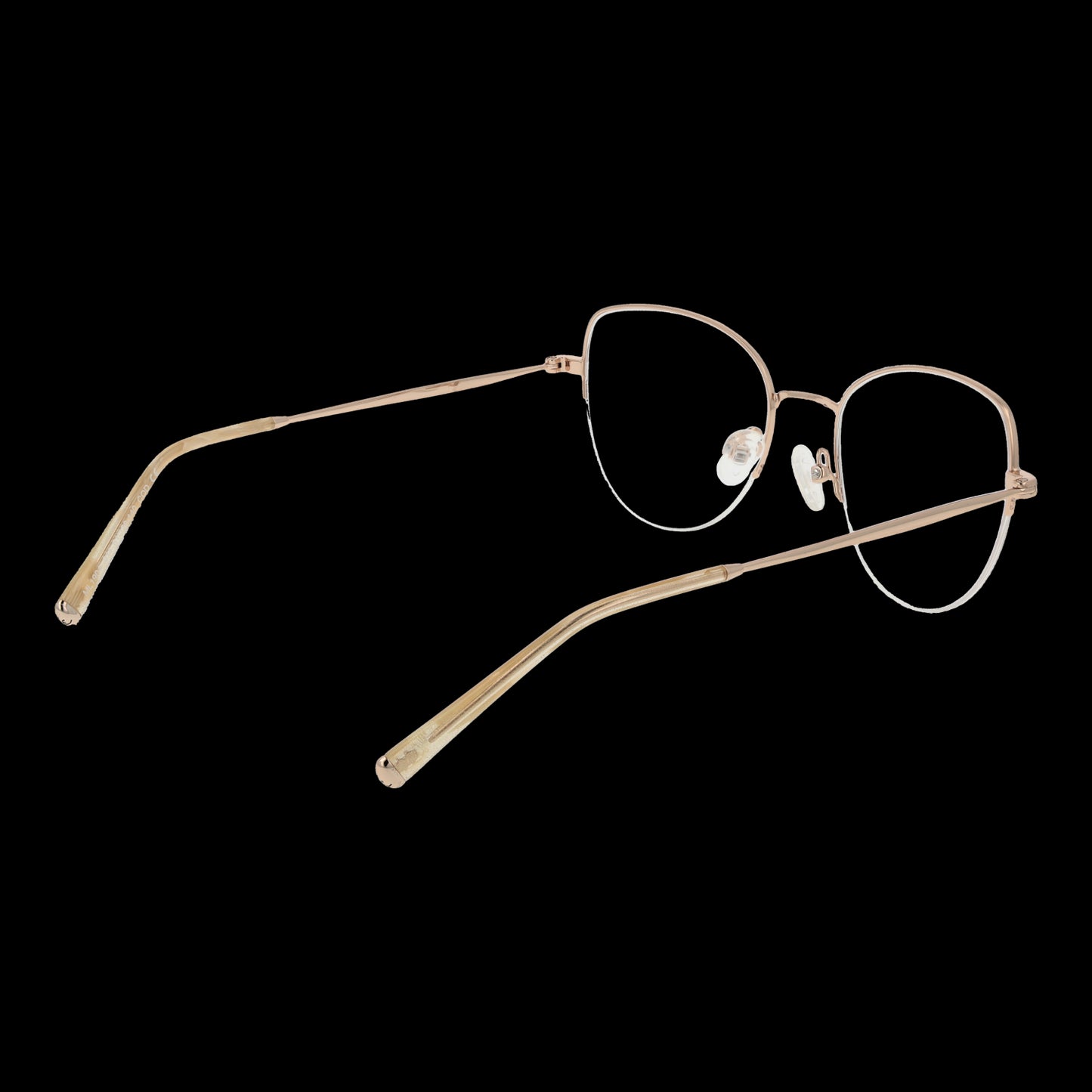 Elegant lady's eyeglasses SIGNATURE MOD. ML1904 011 with gold frame on black background