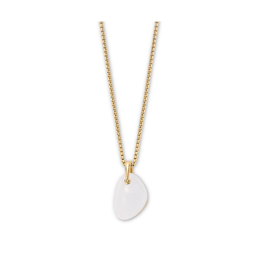 Gold necklace with white pendant - SKAGEN DENMARK JEWELS JEWELRY Mod. SKJ1552710