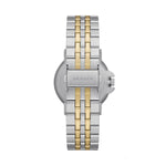 Back view of SKAGEN DENMARK Mod. SIGNATUR SPORT wristwatch with stainless steel and gold-tone bracelet.