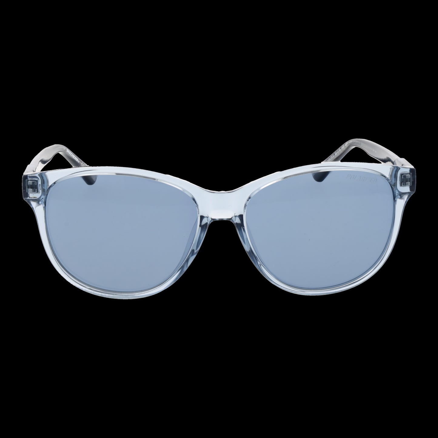SKECHERS MOD. SE6296 5590D sunglasses for ladies, front view with blue lenses and transparent frame