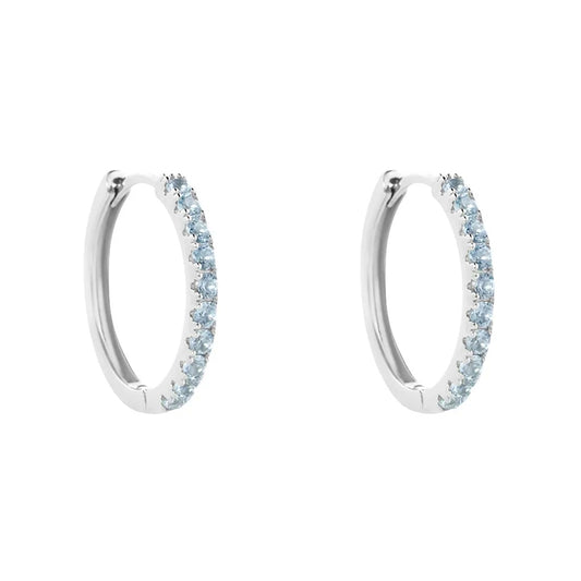 STROILI Mod. 1682423 elegant hoop earrings with sparkling gemstones, showcasing luxury jewelry design by Stroili Jewels.