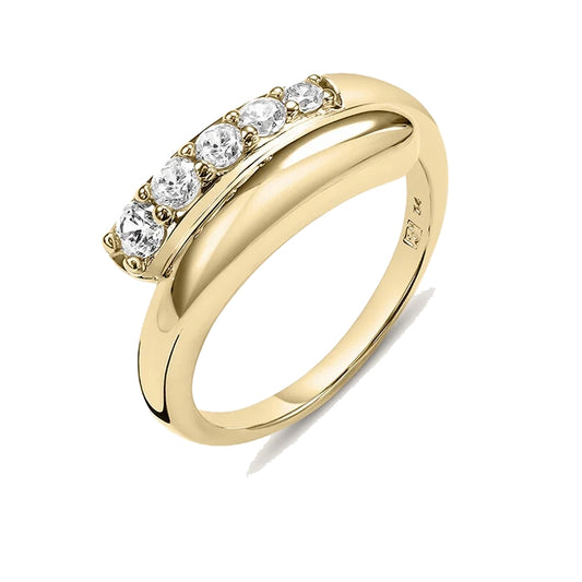 STROILI Mod. 1694969 elegant gold ring with white gemstones, designed for sophistication and style in fine jewelry collection.