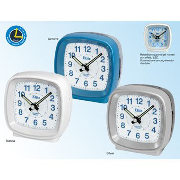 ELITE SVEGLIA ANALOGICA SILVER/ SILVER ALARM CLOCK-0