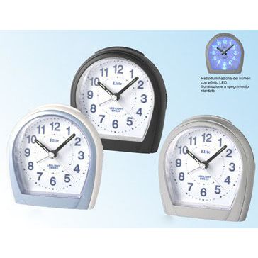 ELITE SVEGLIA ANALOGICA NERA / BLACK ALARM CLOCK-0