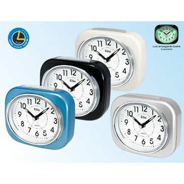 ELITE SVEGLIA ANALOGICA BIANCA / WHITE ALARM CLOCK-0