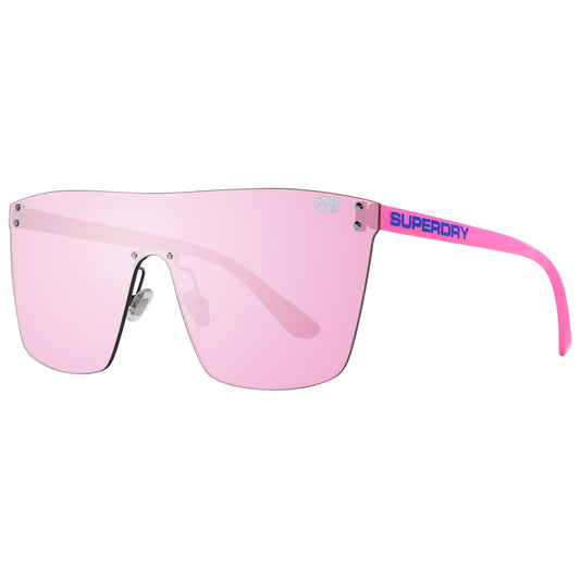 SUPERDRY MOD. SDS SUPERSYNTH 14172 unisex sunglasses in pink with clear lenses and Superdry branding on temples.