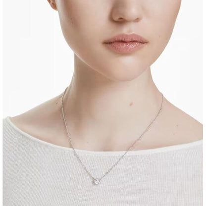 SWAROVSKI Mod. 5696039 elegant pendant necklace from Imber Collection displayed on model