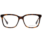 Sandro Brown Men Glasses Frame, plastic trapezium full-rim design, size 50-10-145, brown color with demo lenses, includes branded case.