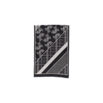 Alt Tag: Sandro Ferrone Black Viscose Scarf for women in fall/winter collection, featuring viscose and polyester blend with unique design