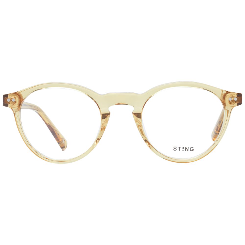 Sting Brown Unisex Glasses Frame with full-rim acetate and plastic material, polarized mirrored lenses, and 100% UVA & UVB protection.