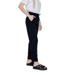 Street One Black Viscose Pant - women's cigarette trousers, elegant and comfortable fit, crafted from viscose, polyester, elastane.