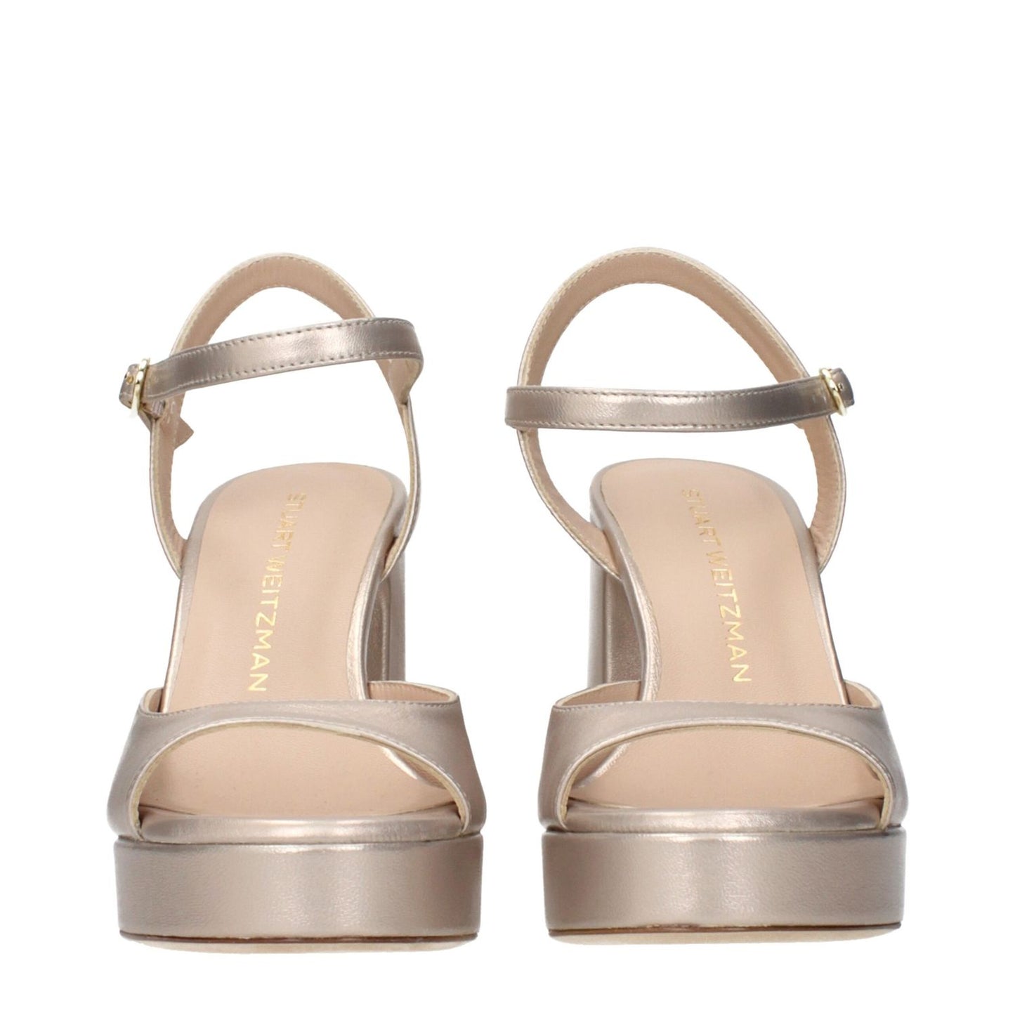 Stuart Weitzman Beige Leather Platform Sandals 1728,75667636384,Beige,EU37.5/US7.5,EU37/US7,EU38.5/US8.5,EU39/US9,EU40/US10,EU41/US11,New with tags,Platforms - Sandals - Shoes,Sandals - Shoes,Shoes,Stuart Weitzman,Women
