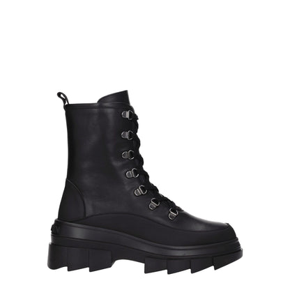 Stuart Weitzman Black Leather Ankle Boots