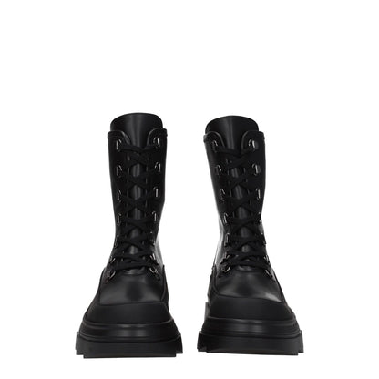 Stuart Weitzman Black Leather Ankle Boots