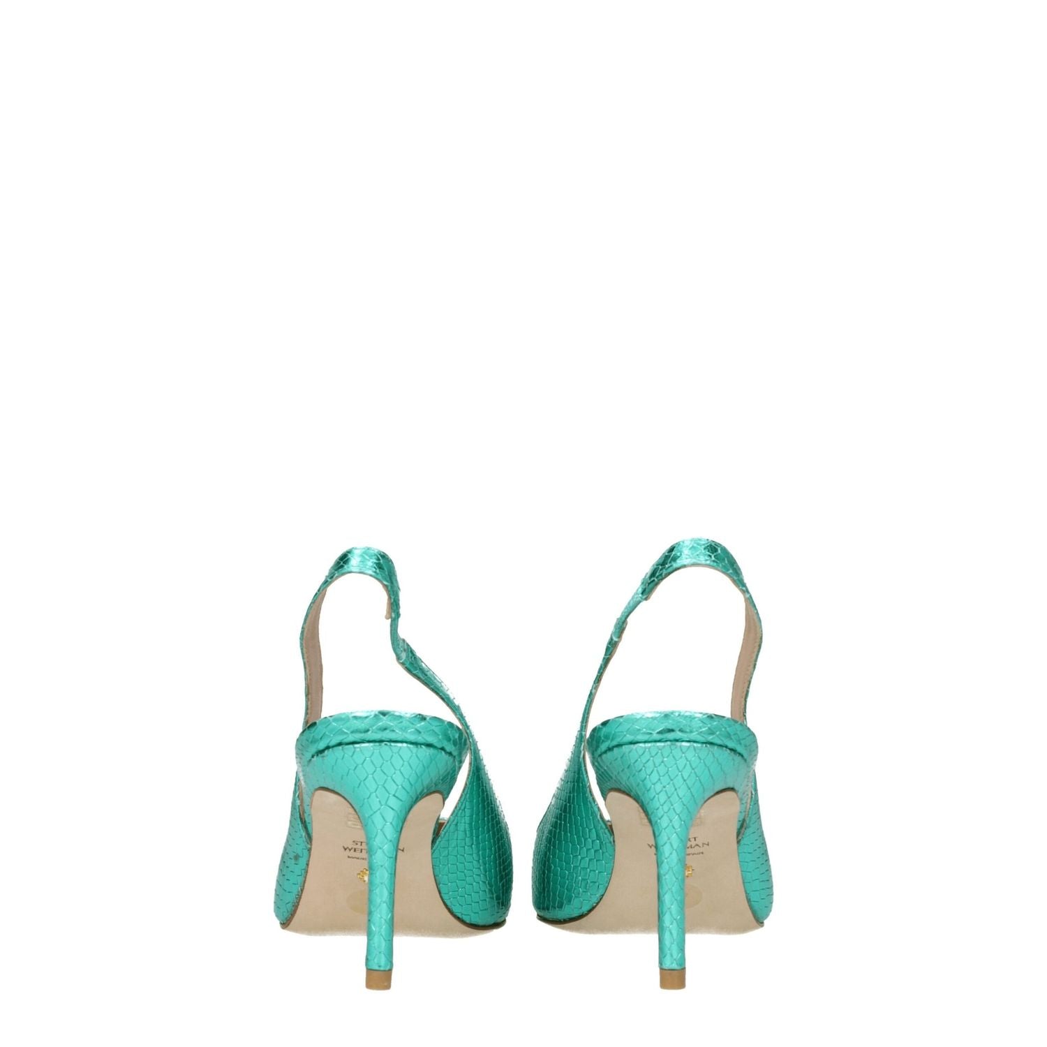 Stuart Weitzman Green Leather Pumps