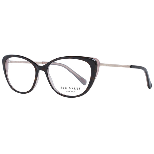 TED BAKER MOD. TB9198 51219 cat-eye glasses for ladies with black and transparent frame, side view.