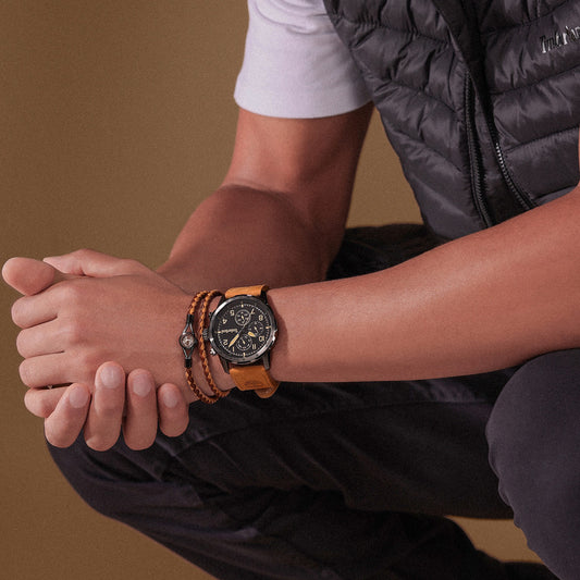 TIMBERLAND Leather Strap Watch Mod. TDAGB0002402 DESIGNER FASHION JEWELLERY