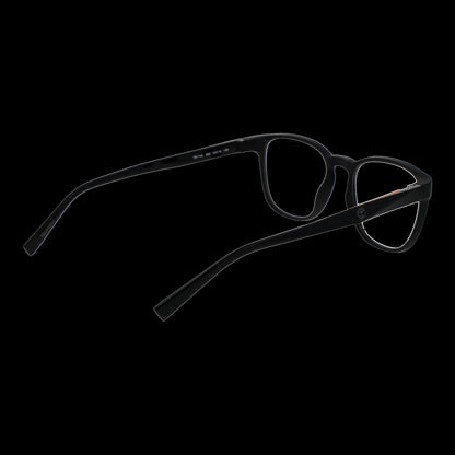 Black eyeglasses for gents, model TIMBERLAND MOD. TB1745 52002, showcased from a side view against a black background.