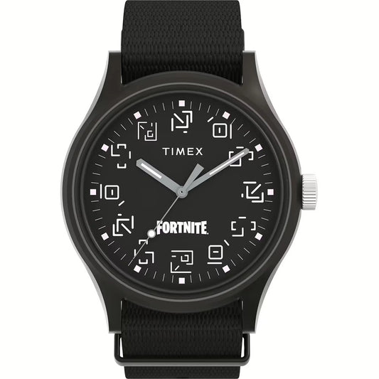 TIMEX MOD. - TIMEX FOR FORTNITE COLLECTION - MK1 black watch with unique design elements.