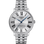 TISSOT Mod. CARSON POWERMATIC 80 wristwatch featuring stainless steel bracelet, 40mm case, sapphire dial, automatic movement, Swiss made.