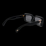 Luxury lady sunglasses TOD'S MOD. TO0366 5201A with black frames and signature T logo on temples, side view.