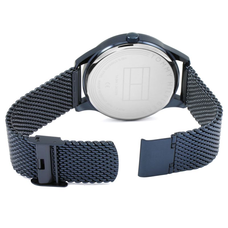 Back view of TOMMY HILFIGER MOD. DAMON watch with mesh strap