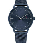 TOMMY HILFIGER MOD. HENDRIX watch with navy blue round face and mesh strap