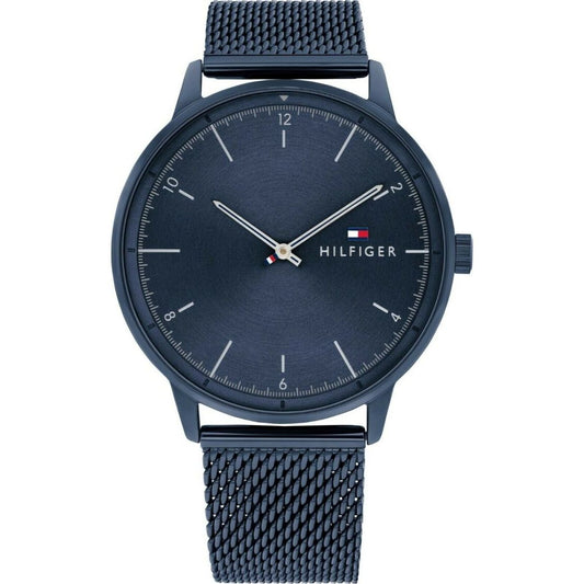 TOMMY HILFIGER MOD. HENDRIX watch with navy blue round face and mesh strap