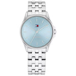 TOMMY HILFIGER MOD. JADE wristwatch with silver bracelet and light blue dial
