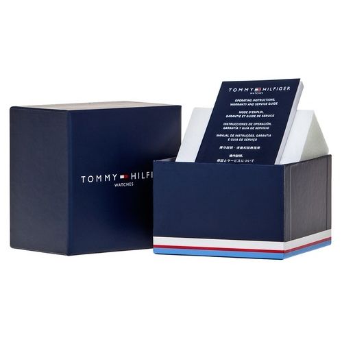 TOMMY HILFIGER MOD. JADE watch packaging with instruction manual and branded box.