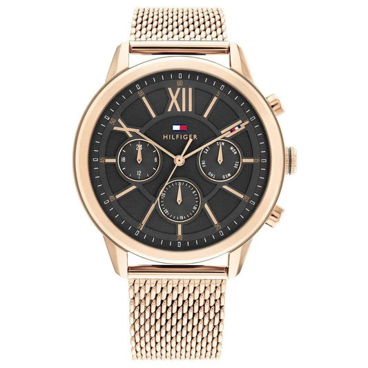 TOMMY HILFIGER Mod. 1710525 gent's quartz analog watch with 44mm case and mineral dial, water resistant to 5 ATM, in official box.