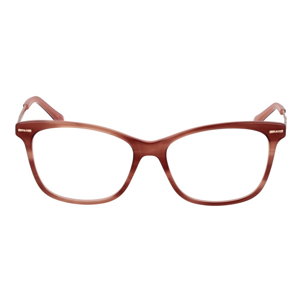 Ted Baker Pink Women Glasses Frame in rose acetate with cat-eye style and full-rim design. Includes case, size 51-15-140.