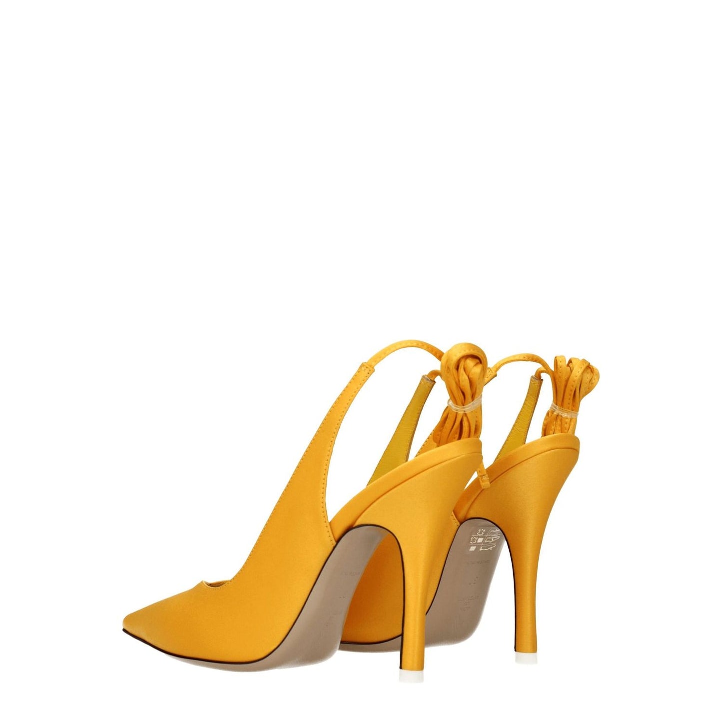 The Attico Orange Satin Pumps