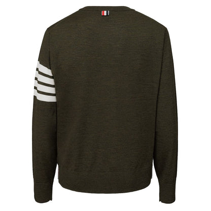 Thom Browne Green Wool Sweatshirt 1728,67397976224,Clothing,Green,Men,Men - Clothing,New with tags,Sweaters - Clothing,Sweaters - Men - Clothing,Sweatshirts - Sweaters - Clothing,Thom Browne,XXS