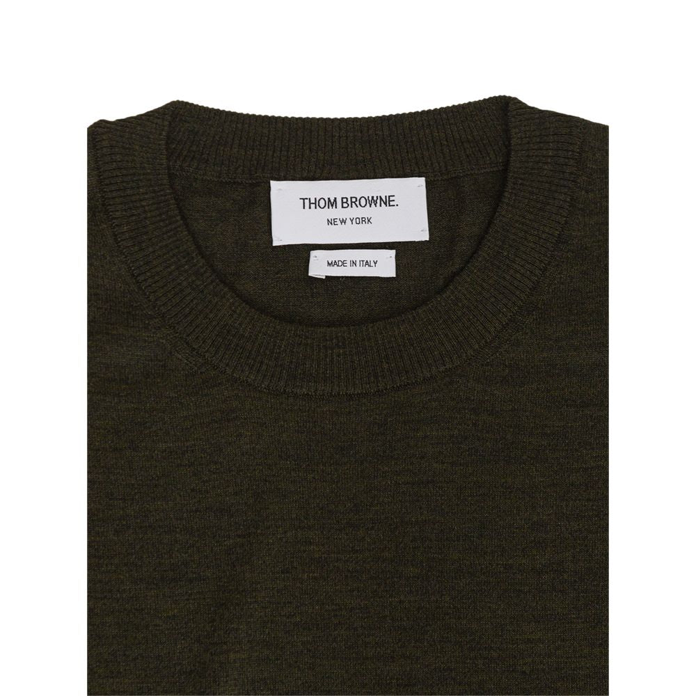 Thom Browne Green Wool Sweatshirt 1728,67397976224,Clothing,Green,Men,Men - Clothing,New with tags,Sweaters - Clothing,Sweaters - Men - Clothing,Sweatshirts - Sweaters - Clothing,Thom Browne,XXS