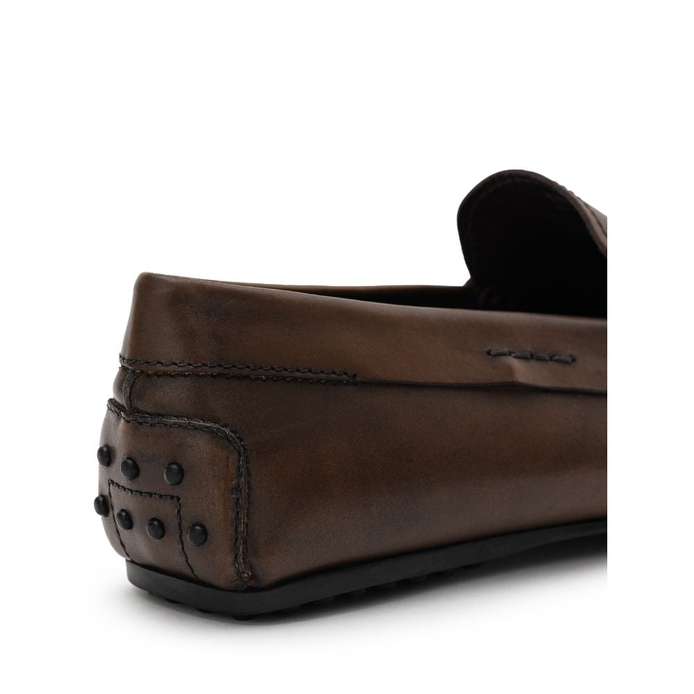 Tod's Brown Leather Moccassin
