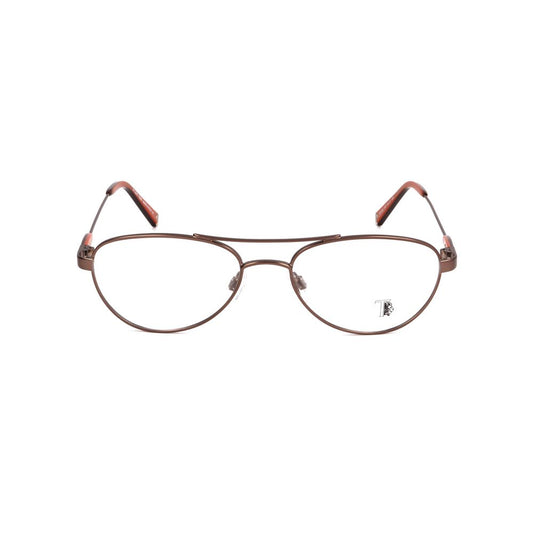 Tod's Brown Metal Frames eyeglasses with matte finish, model TO5006049, featuring dimensions 52/17/140 mm, designed for men.
