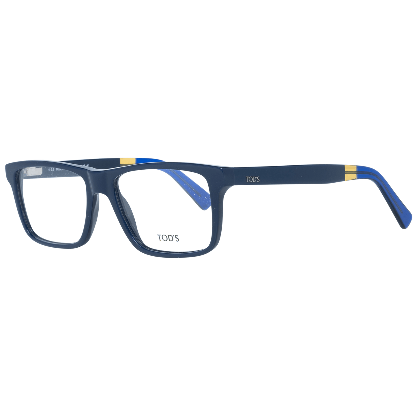 Tod's Chic Blue Rectangular Men's Eyewear featuring stylish plastic frames with a modern twist, crafted in Italy for discerning gentlemen.