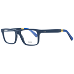 Tod's Chic Blue Rectangular Men's Eyewear featuring stylish plastic frames with a modern twist, crafted in Italy for discerning gentlemen.
