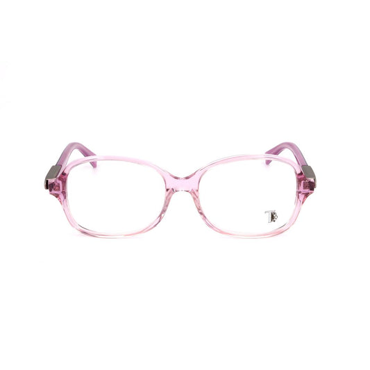 Tod's Multicolor Acetate Frames in pink with measurements 53/16/135mm, women's eyewear front view.