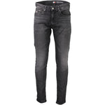 Tommy Hilfiger Black Cotton Slim Men Jeans