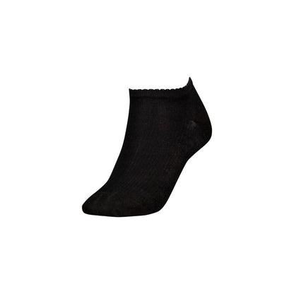 Tommy Hilfiger Black Lyocell Socks for women, comfortable and breathable, ideal for everyday wear, made from 64% Lyocell blend.